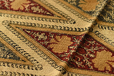 A finite infinity ❧ Kalamkari Natural Color Dhurrie ( 5 X 3 ) - Diamond Motif