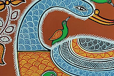 Mandana Art - Painting - Peahen  ( 11 x 14 inch)