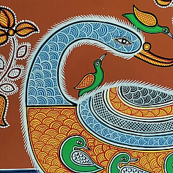 Mandana Art - Painting - Peahen  ( 11 x 14 inch)