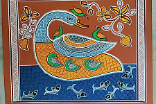 Mandana Art - Painting - Peahen  ( 11 x 14 inch)