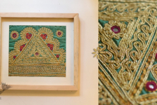 Pieces of Sindh ❂ Embroidered Antique with frame - B