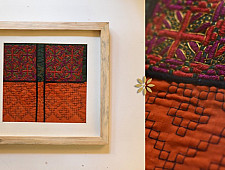 Pieces of Sindh ❂ Embroidered Antique with frame - D