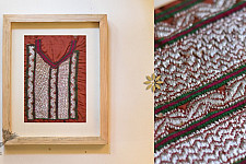 Pieces of Sindh ❂ Embroidered Antique with frame - J