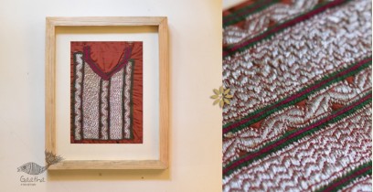 Pieces of Sindh ❂ Embroidered Antique with frame - J