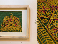 Pieces of Sindh ❂ Embroidered Antique with frame - L