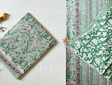 Indigenous Impressions | Bagru Block Printed Cotton Saree - Flower Print