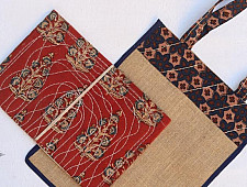 Getting carried away ~ Handmade Jute bag + Pothi Folder ~ 2