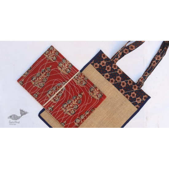 Getting carried away ~ Handmade Jute bag + Pothi Folder ~ 2