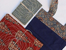 Getting carried away ~ Handmade Cotton Bag + Pothi Folder + Diary ~ 6