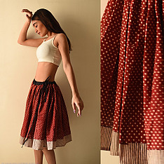 Flowers in a River | Jawariya Block Printed Short Skirt