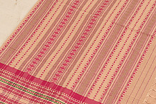 Sadaa . सदा ✡ Begampuri Cotton Saree - Pink Woven Border