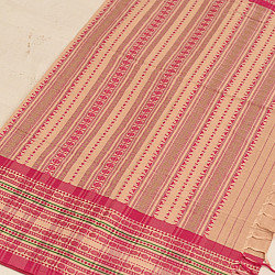 Sadaa . सदा ✡ Begampuri Cotton Saree - Pink Woven Border