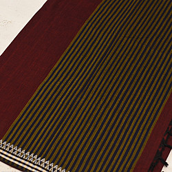 Sadaa . सदा ✡ Begampuri Woven Border - Maroon Pure Cotton Saree