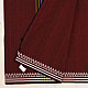 shop Begampuri Woven Border - Maroon Pure Cotton Saree