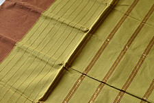 Rojana | Handloom Andhra Cotton Saree - Pistachio Green