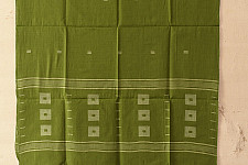Aamaya . आमाया | Handloom Soft Cotton Jamdani Stole - Green