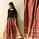 shop Jawariya Block Printed Long Skirt / Ghagra - Red