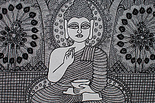 Aripan | Madhubnai Painting - Budhha & Kalpa Vriksh