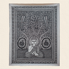 Aripan | Madhubnai Painting - Budhha & Kalpa Vriksh
