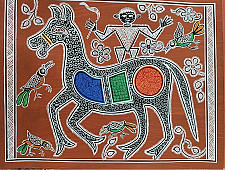 Mandana Art - Painting - Horse ( 11 x 14 inch)