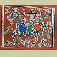 Mandana Art - Painting - Horse ( 11 x 14 inch)