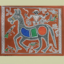 Mandana Art - Painting - Horse ( 11 x 14 inch)