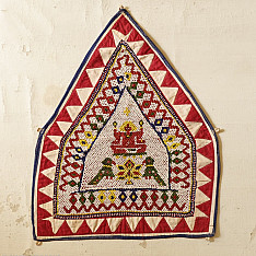 Prachin . प्राचीन  ❂ Saurashtra Vintage Beaded Old & Antique Wall Hanging - C