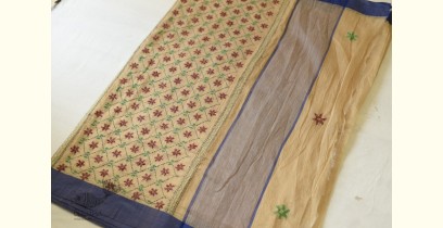 Ramaa . रमा | Hand Crafted Kantha Embroidery ~ Cotton Saree - 4