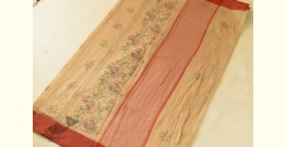 Ramaa . रमा | Kantha Hand Embroidery ~ Cotton Saree ~ Red Border
