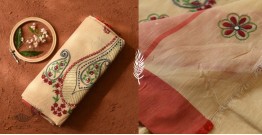 Ramaa . रमा | Kantha Hand Embroidered Cotton Saree - Keri Motif