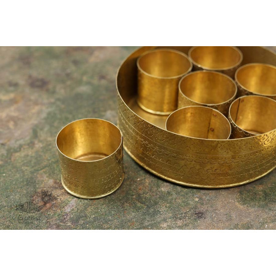 handmade brass masala dani