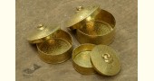 Ahar ✽ Brass ~ Dabro-Medium { Biggest 4 x 4 x 2.7 - Set of three }