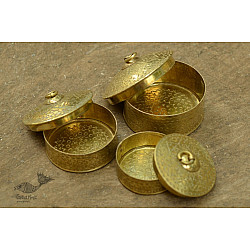 Ahar ✽ Brass ~ Dabro-Medium { Biggest 4" x 4" x 2.7" - Set of three }
