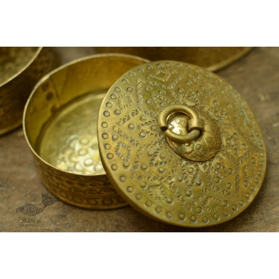 shop handmade brass dabro/ box - set of three