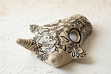 Madhuban . मधुबन ❁ Madhubani Hand Painted Paper Mache Wall Handing - Cow Mask