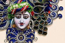 Mukhauta . मुखौटा : Handmade Wall Hanging Chhau Mask - Krishna