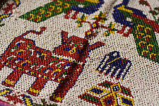 Prachin . प्राचीन | Handmade Bead Work ~ Antique Peacock Hanging Chakda