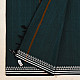 shop Handloom Begampuri Cotton Saree With Woven Border - Teal