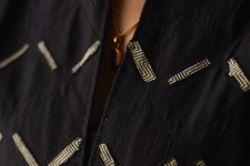 Handloom Cotton | Reversible Jacket ~ Black