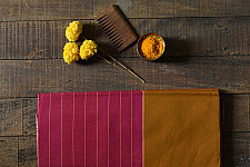 Rojana | Handloom Andhra Cotton Saree - Mustard Yellow