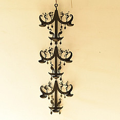Ahou | Wrought Iron ~ Long Iron Wall Hanging Lamp Holder