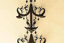 Ahou | Wrought Iron ~ Long Iron Wall Hanging Lamp Holder