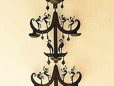 Ahou | Wrought Iron ~ Long Iron Wall Hanging Lamp Holder