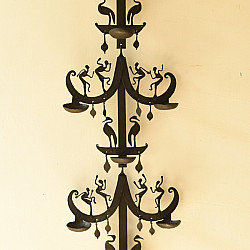 Ahou | Wrought Iron ~ Long Iron Wall Hanging Lamp Holder