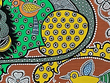 Mandana Art - Painting - Lion ( 11 x 14 inch)