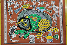 Mandana Art - Painting - Lion ( 11 x 14 inch)