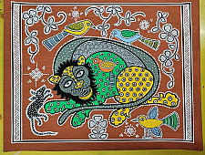 Mandana Art - Painting - Lion ( 11 x 14 inch)