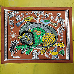 Mandana Art - Painting - Lion ( 11 x 14 inch)