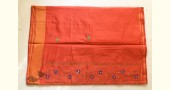 Shop Embroidery On Chanderi Saree - Terracotta Color