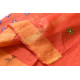 Shop Embroidery On Chanderi Saree - Terracotta Color